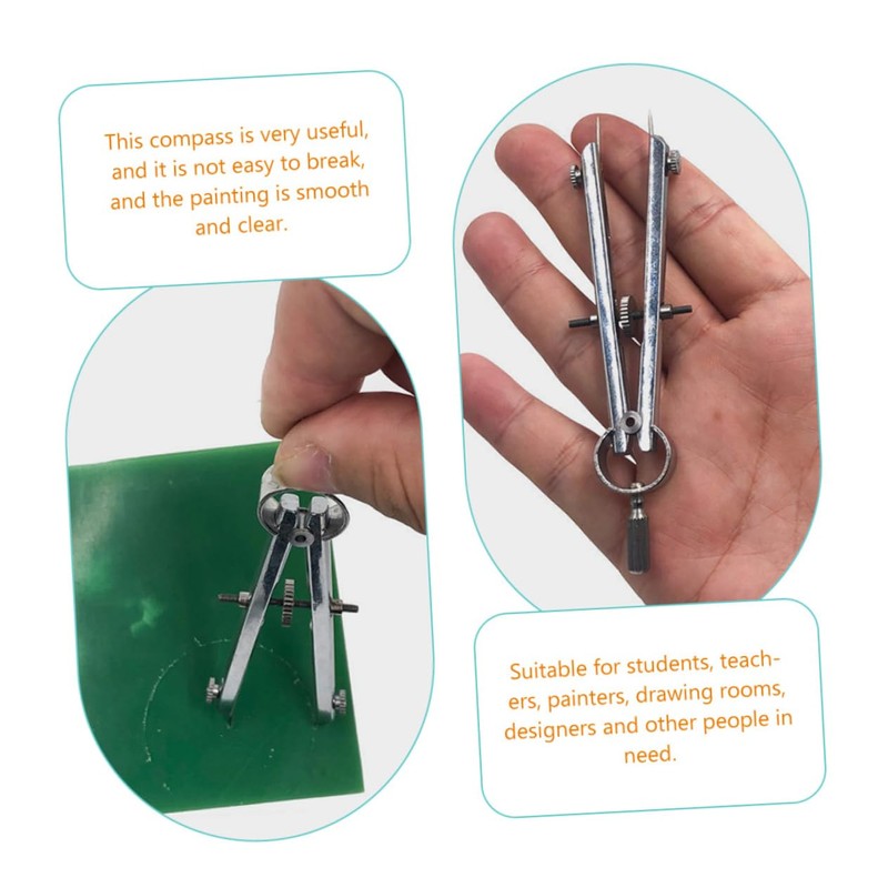 Operitacx Compass Metal Geometry Compass Circle Compass Drawing Student Compass