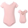 MdnMd Girls Toddler Dance Leotards for Ballet Gymnastic Short Sleeve