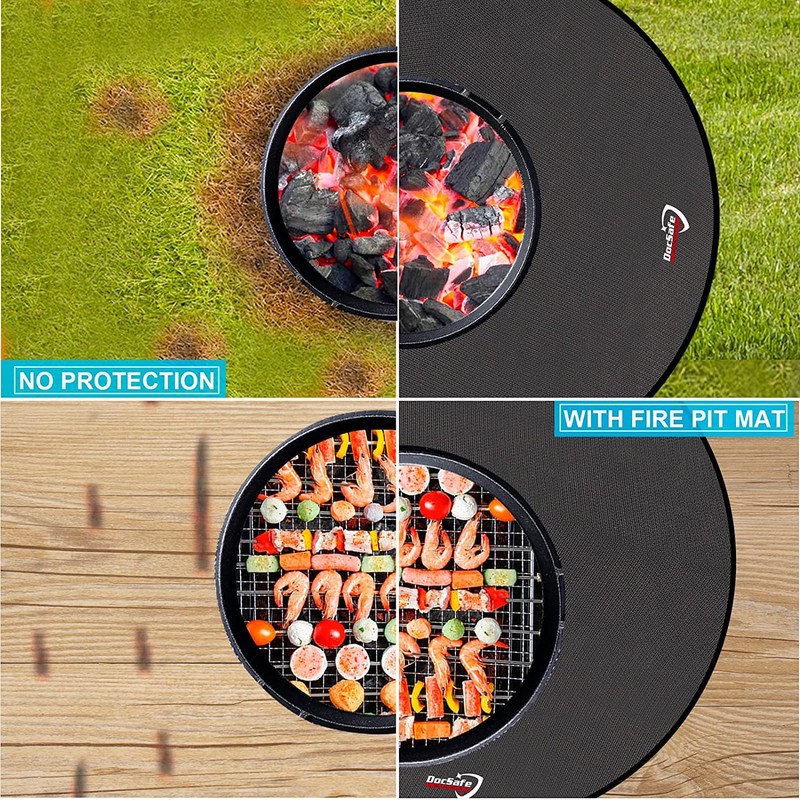 DocSafe 60 x 60 inches Round Under Grill Mat,Large 4