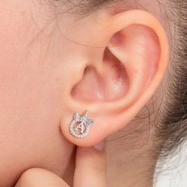 Unicorns Gifts for Girls Teen Girls, Earrings for Girls Kids Jewelry Initial M Unicorn Earrings Unicorn Toys 5 6 7 8 9 10 Year Old Girls Birthday Gifts Teen Girl Gifts Trendy Stuff