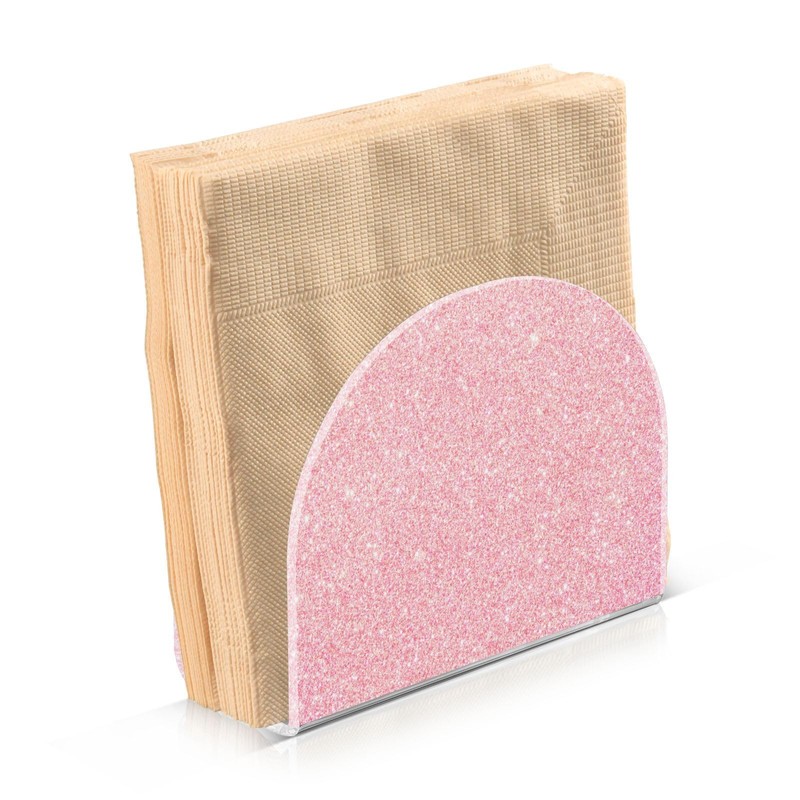 Kigai Shiny Light Napkin Holder for Table,Freestanding Tissue Dispenser Paper