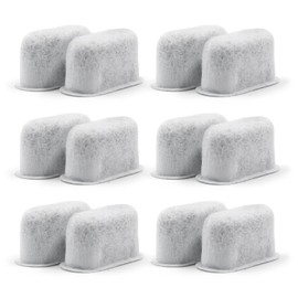 12-Replacement Charcoal Water Filters for Cuisinart Coffee Machines DCC, Universal - Easy to Replace and Remove - Purifying from Chlorine, Odors, and Others impurities