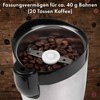 Bomann elektrische Kaffeemühle, Kaffeemühle mit Edelstahlschlagmesser, Fassungsvermögen 40 g, 120-Watt