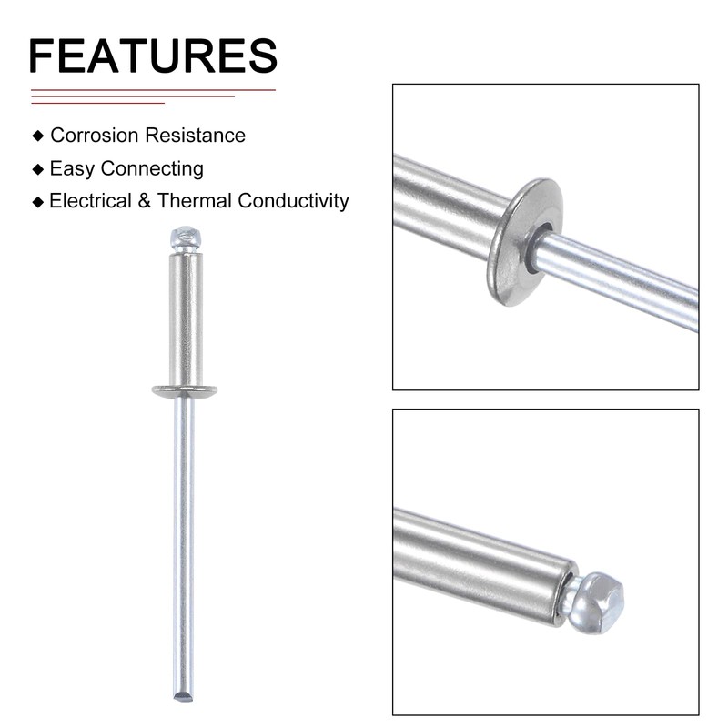 DTGN 3.2mm x 12mm (DXL) Blind Rivets - 100Pack -