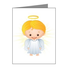 Truly Teague Note Cards (10 Pack) Christmas Cuties Shining Angel of the Lord