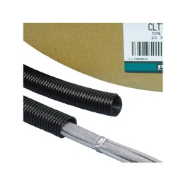 Panduit CLTS125F-L Solid Corrugated Loom Tubing, Black (50-Foot)