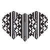 RED DRAGON Hardcore Radical White and Black Geometric Dart Flight