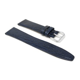 20mm Blue Lizard Pattern Leather Smartwatch Band Strap fits Skagen Hagen, Signatur, Hald & Many More