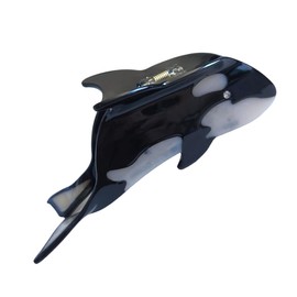 Funny Big Ocean Whale Hair Clip,Acetate Claw Clips,Hair Clips for Women,Black