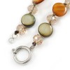 Avalaya 3 Strand Olive/Mustard Shell Nugget and Crystal Bead Necklace