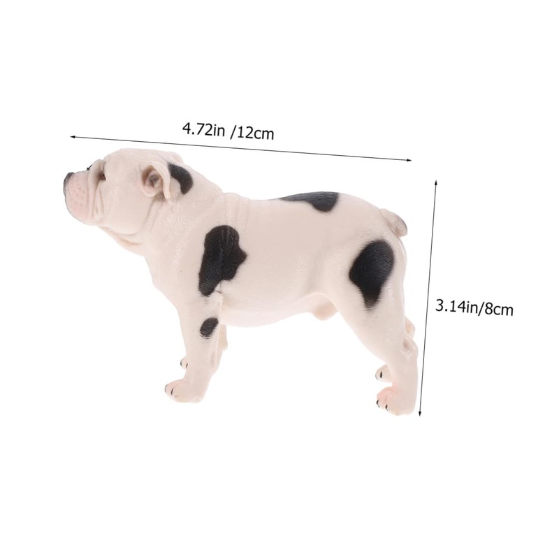 CIYODO 2pcs Realistic Bulldog Figurines Dog Models Dog Figures Adorable