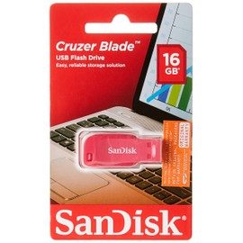 SanDisk SDCZ50C-016G-B35PE 16 GB Cruzer Blade USB Flash Drive - Electric Pink
