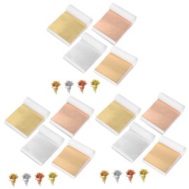 Operitacx 3sets Nail Decoration Gel Nail Stickers Foil Board Marble Nail Stickers Creating with Foil Decals Textured Nail Art Stickers Edge Gold Nail Stickers White Nail Glue Tin 400pcs*3