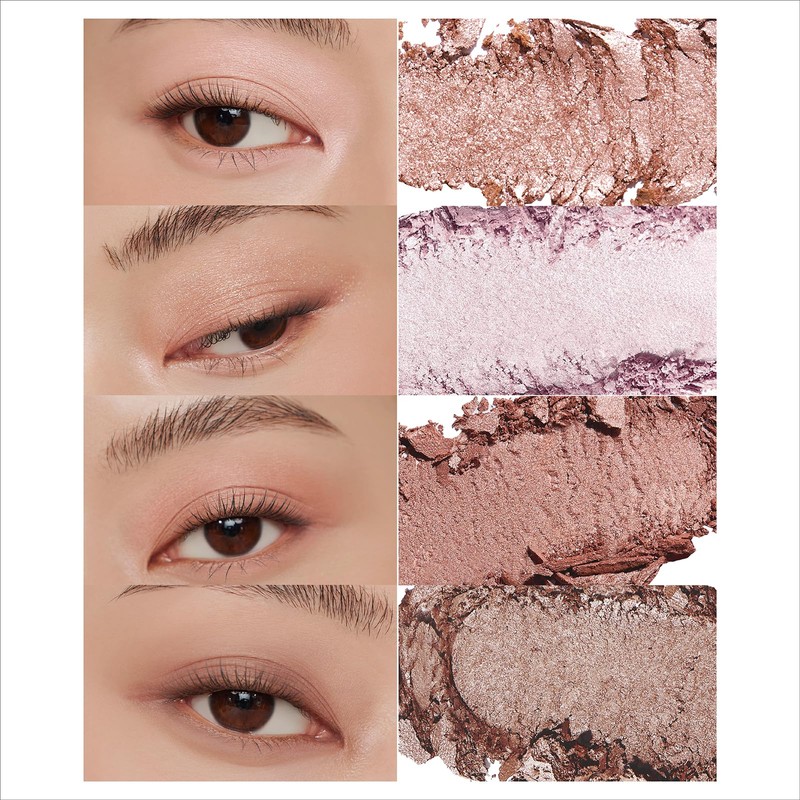 Rich color eye shadow, moist texture, plenty of transparency, gradation