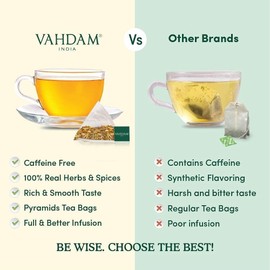 Vahdam Tumeric Chamomile Tea Bags 18 Pack