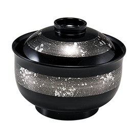 Fukui Craft 33710650 Heat Resistant Lily Shaped Suction Bowl Silver Belt Silver Foil