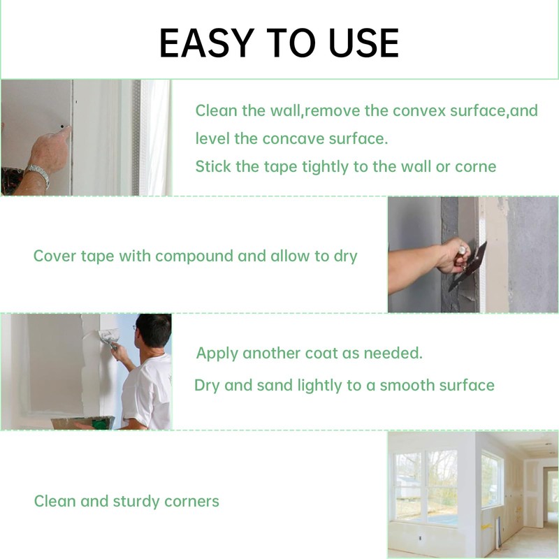 AnRui Drywall Corner Bead Self-Adhesive - Drywall Corner Tape 1.97"