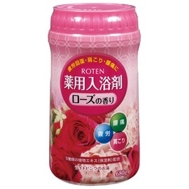 FusoChemical F-0003 Medicinal Bath Agent, Rose Scent, 23.9 oz (680 g), Approx. Width 3.3 inches (8.5 cm), Depth 3.3 inches (8.5 cm), Height 6.3 inches (16 cm)