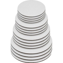 Round Greaseproof Cake Boards – White Cake Circle Base, 6/8/10/12 inch, 5 of Each Size LEGLO