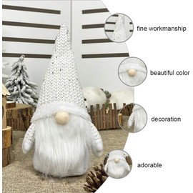 PRETYZOOM 3pcs Christmas Tomte Santa Ornament Fabric Scandinavian Swedish Santa Gnome Figurine Elf Doll Christmas Ornament Decor (Pink White Grey)