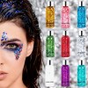 9pz Body Glitter Maquillaje Cabello Cuerpo Brillos Colores