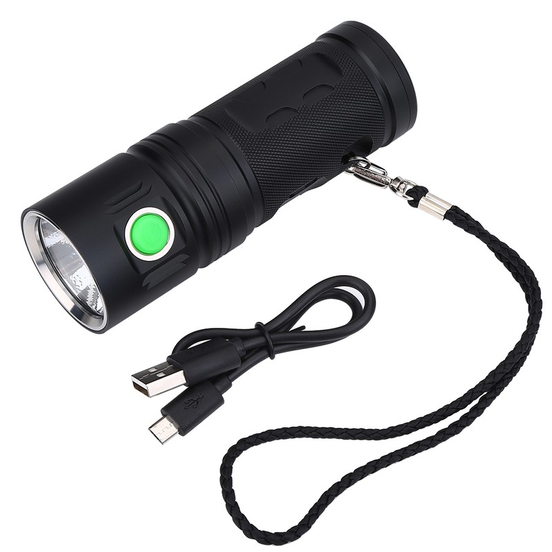 Ultra Light Portable Waterproof Rechargeable LED Flashlight Mini Torch with