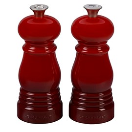 LE CREUSET Classic Salt & -Pepper Mill 11cm Set of 2-Cerise, Cherry red, 11 cm