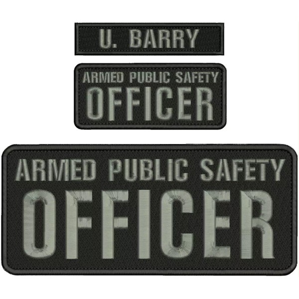 Armed Public Safety Officer EMB PATCH 4X10 &2X5 AND 1X5