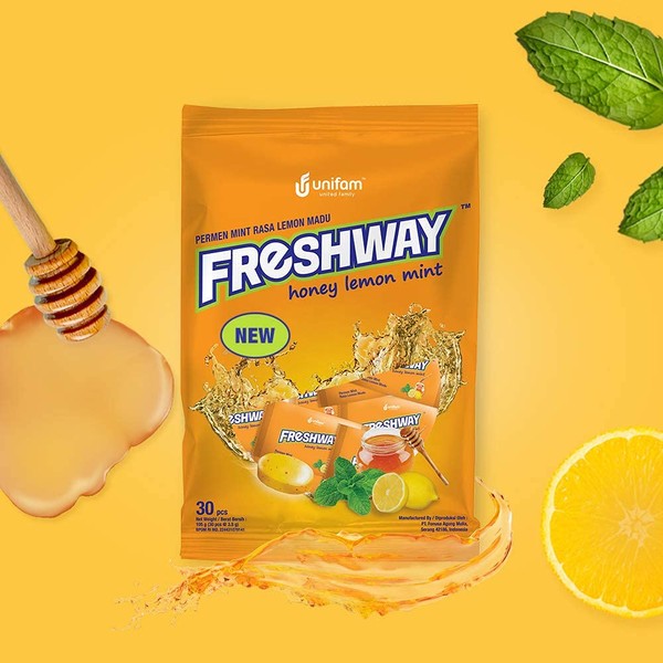 Freshway Candy - Dulces antioxidantes saludables con vitamina E (miel limón menta)