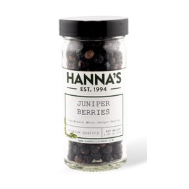 Hanna's Juniper Berries, Premium Quality, 4 fl oz Glass Jar