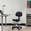Frassie Drafting Chair with Back Adjustable Spa Bar Rolling Stool