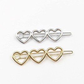 Silver Hollow Love Heart Hairpin Alloy Barrettes Hair Clips Hair Bangs Clip Hair Accessories For Woman Girls Clips and Barrettes