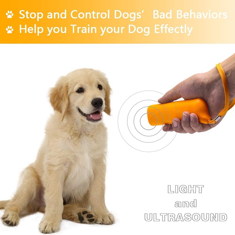 OYEFLY Handheld Dog Trainer, 3 in 1 with LED Flashlight,Bark