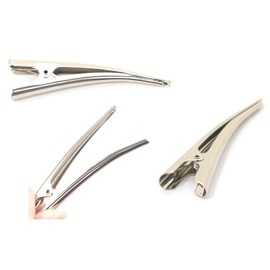 7cm Metal Concord Clip Beak Alligator Clip Mini Size Hair Accessory Point Digestion Unisex Handmade NO.00286 (Silver Set of 2), Metal