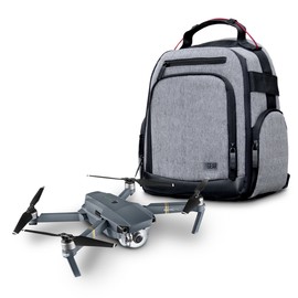 USA Gear Drone Backpack - Drone Case Compatible with DJI Mavic Pro, Spark Mini, Ryze Tello, Yuneec Breeze and More - Customizable Interior, Weather Resistant, Storage for Batteries and Accessories