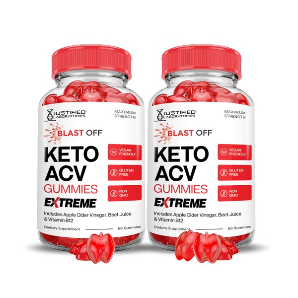 Justified Laboratories (2 Pack) Blast Keto ACV Gummies Extreme 2000MG