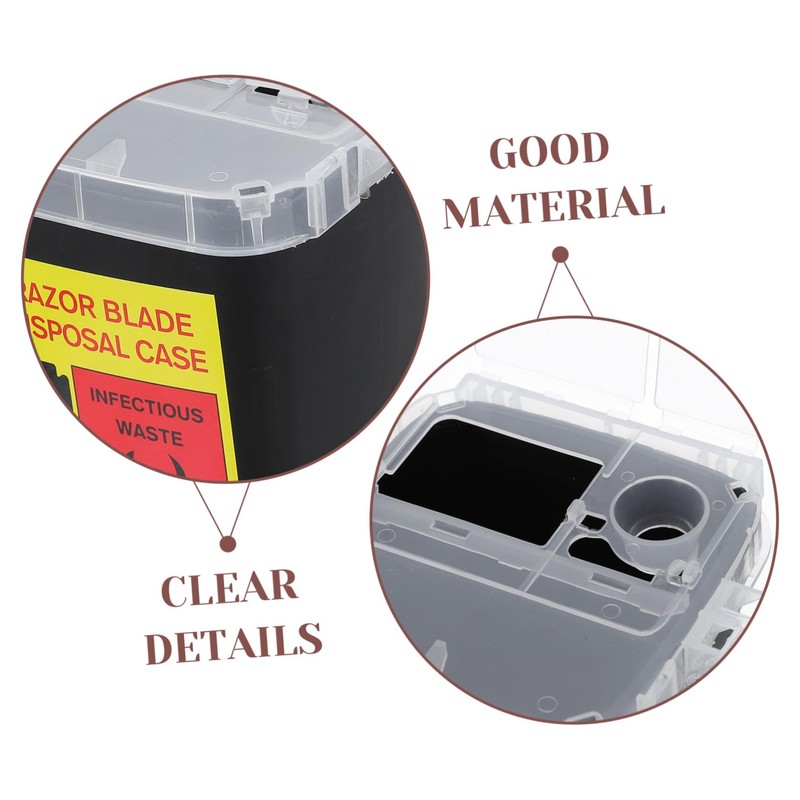 Ipetboom 2Pcs Portable Razor Blade Recycling Container Storage Case for