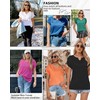 AURUZA Short Sleeve Shirts for Women, V Neck Summer Tops