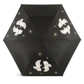 RADLEY London Womens Ladies Girls Mini Telescope Umbrella Two Turtle Doves in Black