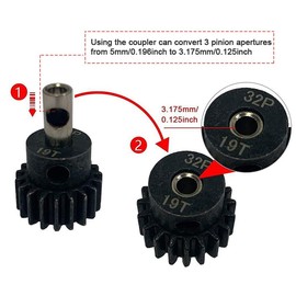 Ahvqevn 10pcs Motor Axle 3.17mm-5mm Switching Shaft Adapter Sleeve for RC Model Car Boat Plane 3650 550 540 Motor
