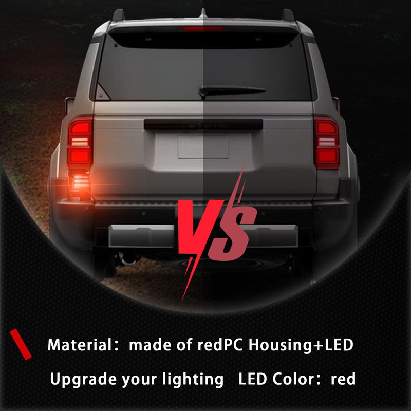 PGTOPONE LED Rear Bumper Reflectors Light Fog Brake Tail Lamps