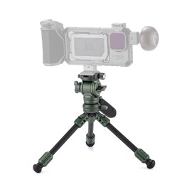 Tilta VT03 Tabletop Video Fluid Head with 1-Stage Carbon Fiber Tripod Legs (3KG) (Forest Green)