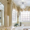 TISLYCO Small Chandelier for Hallway, Modern Semi Flush Mount Light