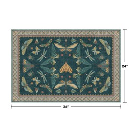 Washable Entry Rugs for Inside House - Non Slip 2x3 Small Rugs for Entryway, Kitchen, Powder Room, Stain & Fade Resistant, Teal Green