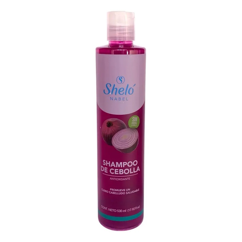 Shampoo Cebolla Linaza Sheló Nabel 530ml Pack 2 Limpieza Profunda
