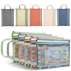 10 Pack Mesh Zipper Pouch Bags, Board Game Storage Puzzle Storage Bag Building Blocks Toy Storage Bag File bag Travel Zipper Bag