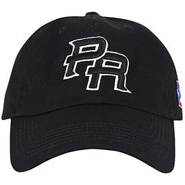 Puerto Rico PR Flag Hat Dad Embroidered Cap Baseball Curved Unstructured Bill (Black)