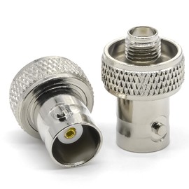 Ahoaepy 2PCS SMA BNC Adapter, SMA Female to BNC Female Coax Connector, Low Loss SMA to BNC Convert Adapter for Two Way Radio BaoFeng UV-5R FD-88