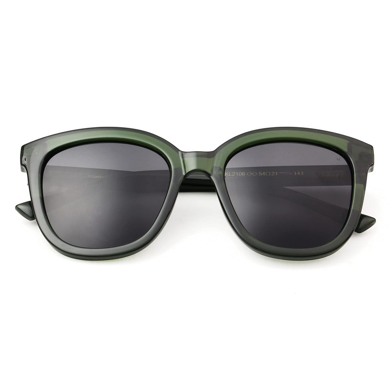 A.kjaerbede Billy Dark Green Transparent Sumglasses