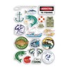 A4 Sticker Sheet Fishing Vinyl Stickers - Fish Dad Fisherman